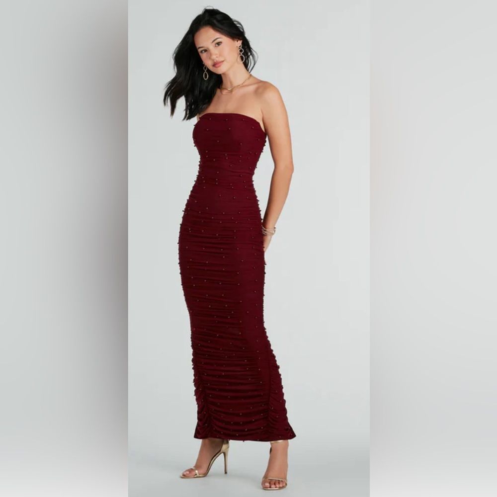 Burgundy formal dress